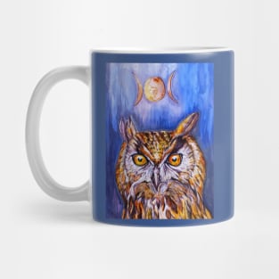 Beautiful Owl and Goddess Moon Mug